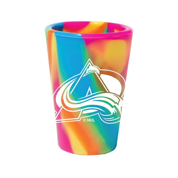 Colorado Avalanche Silicone Rainbow Shot Glass, 1.5 oz
