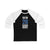 Colton 20 Colorado Hockey Blue Vertical Design Unisex Tri-Blend 3/4 Sleeve Raglan Baseball Shirt