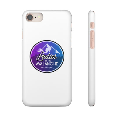 Ladies Of The Avalanche Gradient Colors Snap Phone Case In White