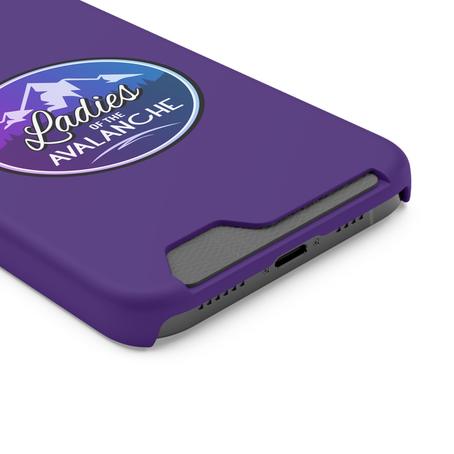 Ladies Of The Avalanche Gradient Colors Phone Case With Card Holder, Purple