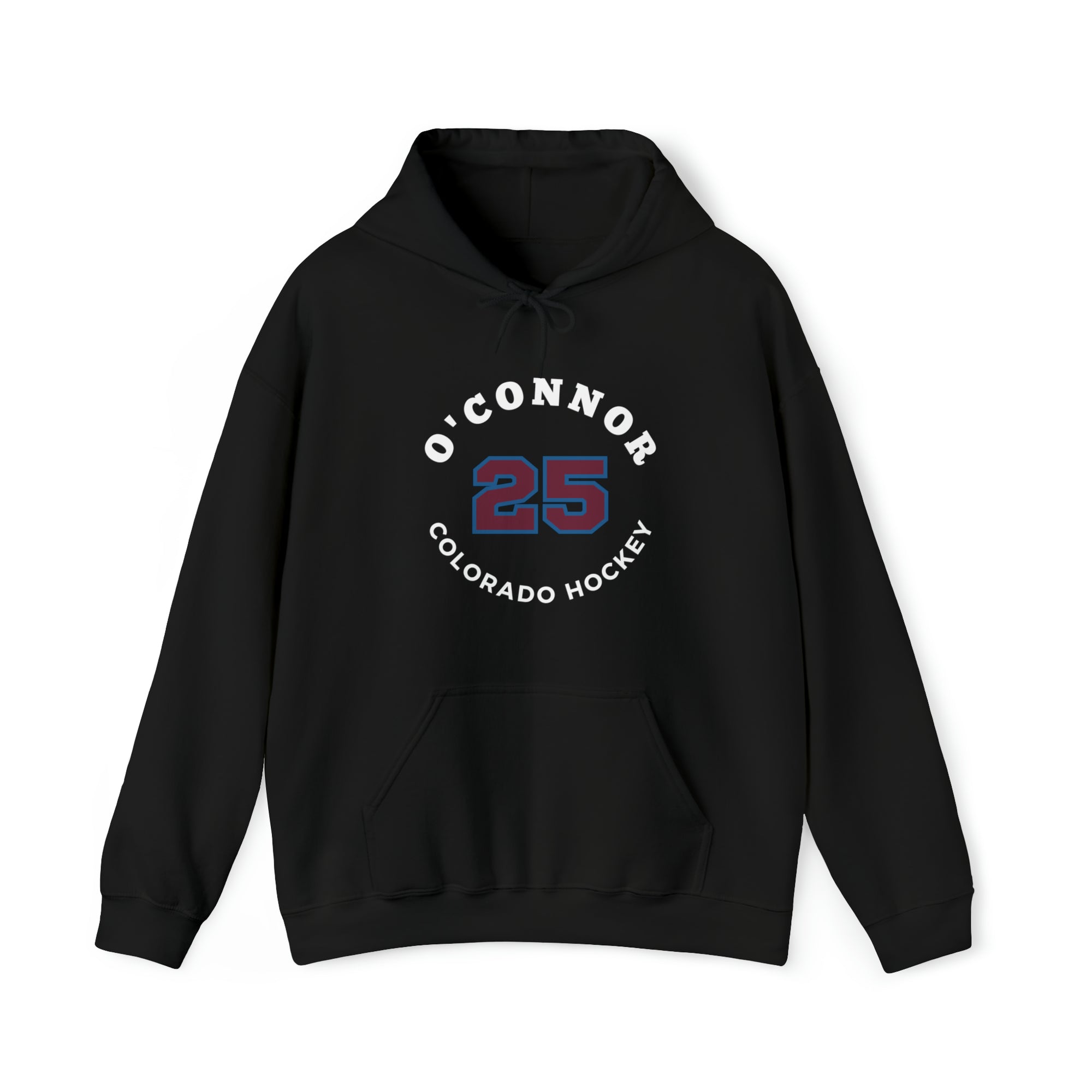 O'Connor 25 Colorado Hockey Number Arch Design Unisex Hooded Sweatshirt