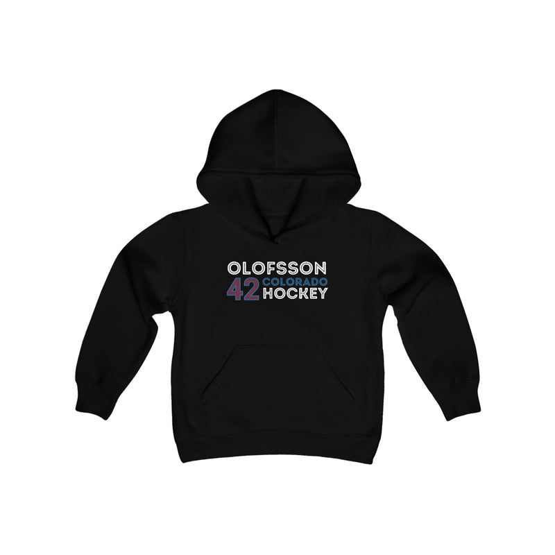 Olofsson 42 Colorado Hockey Grafitti Wall Design Youth Hooded Sweatshirt