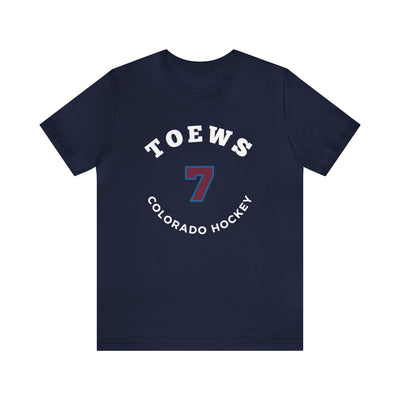 Toews 7 Colorado Hockey Number Arch Design Unisex T-Shirt