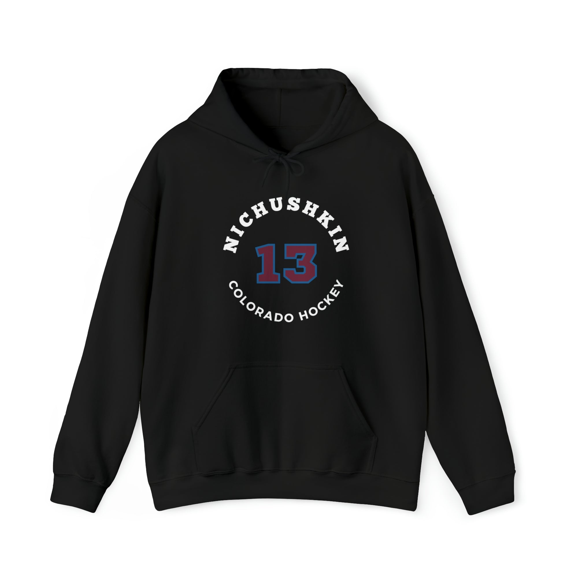 Nichushkin 13 Colorado Hockey Number Arch Design Unisex Hooded Sweatshirt