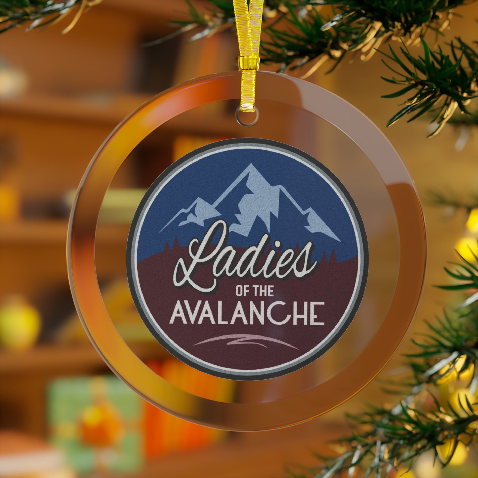 Ladies Of The Avalanche Glass Ornament, Original Design