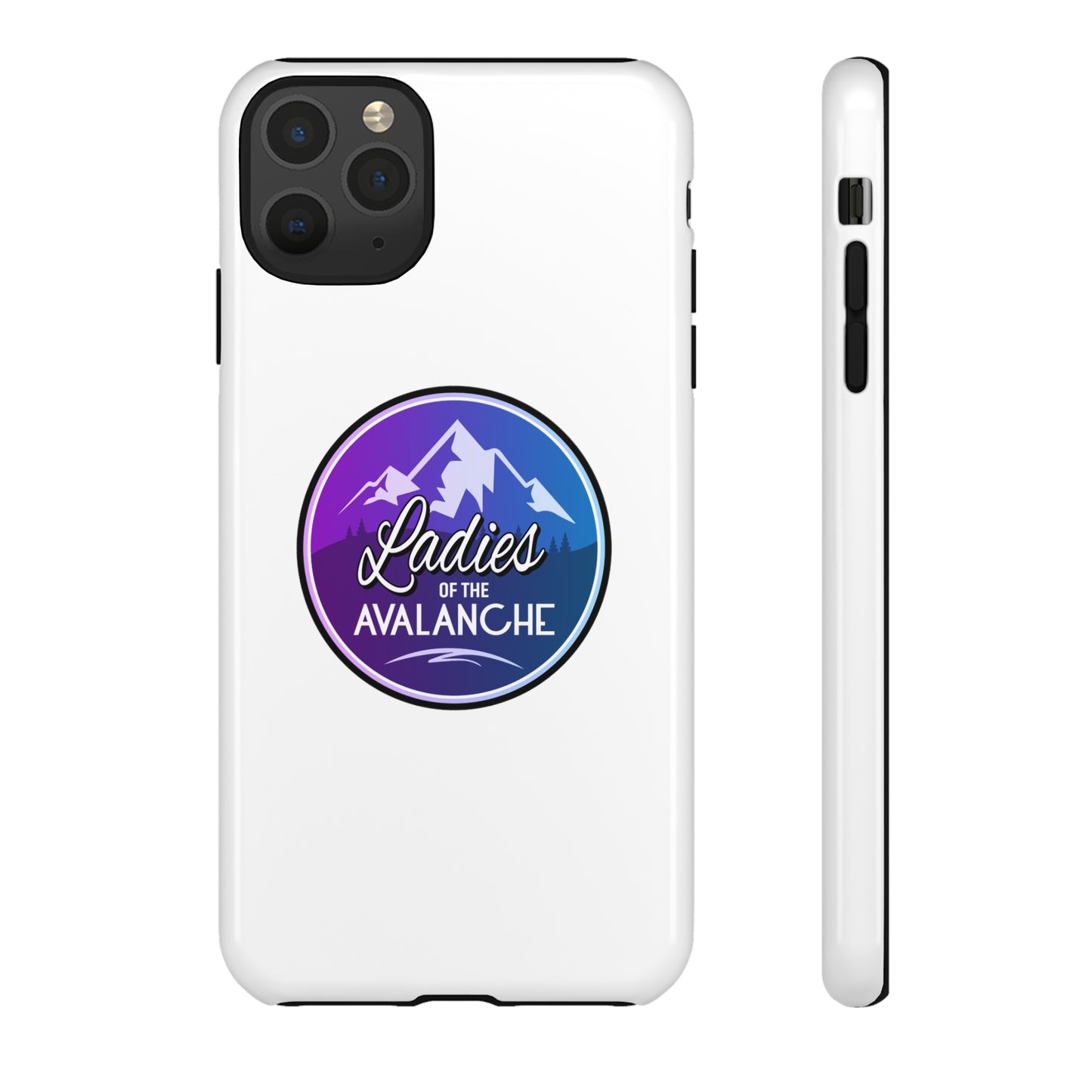 Ladies Of The Avalanche Gradient Colors Tough Phone Case In White