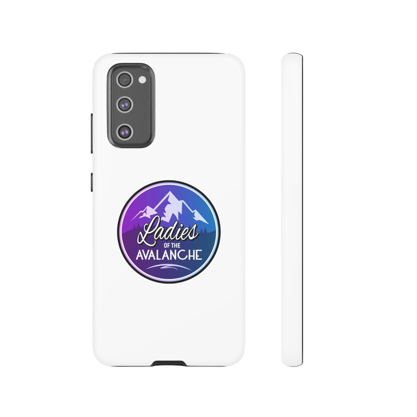 Ladies Of The Avalanche Gradient Colors Tough Phone Case In White