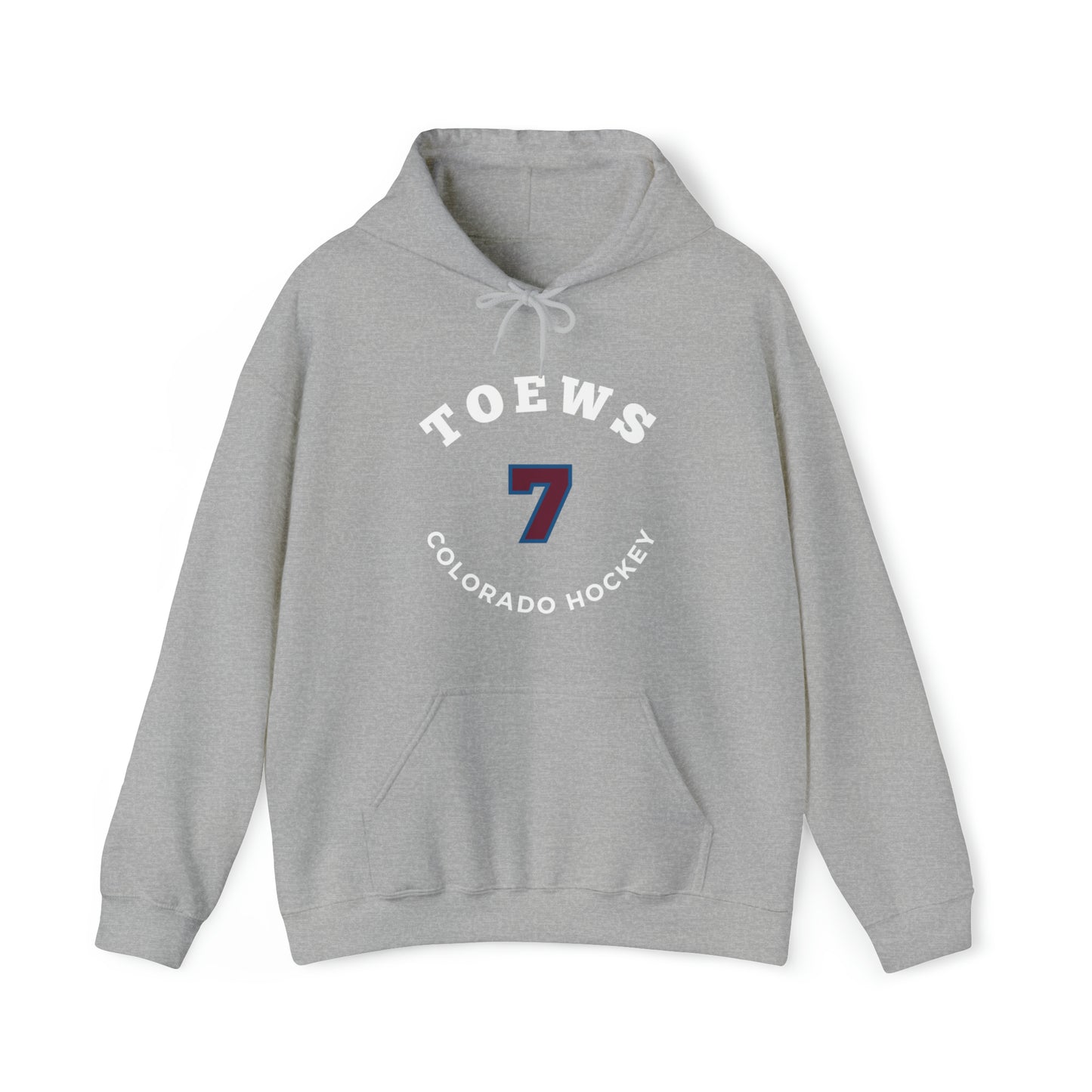 Toews 7 Colorado Hockey Number Arch Design Unisex Hooded Sweatshirt