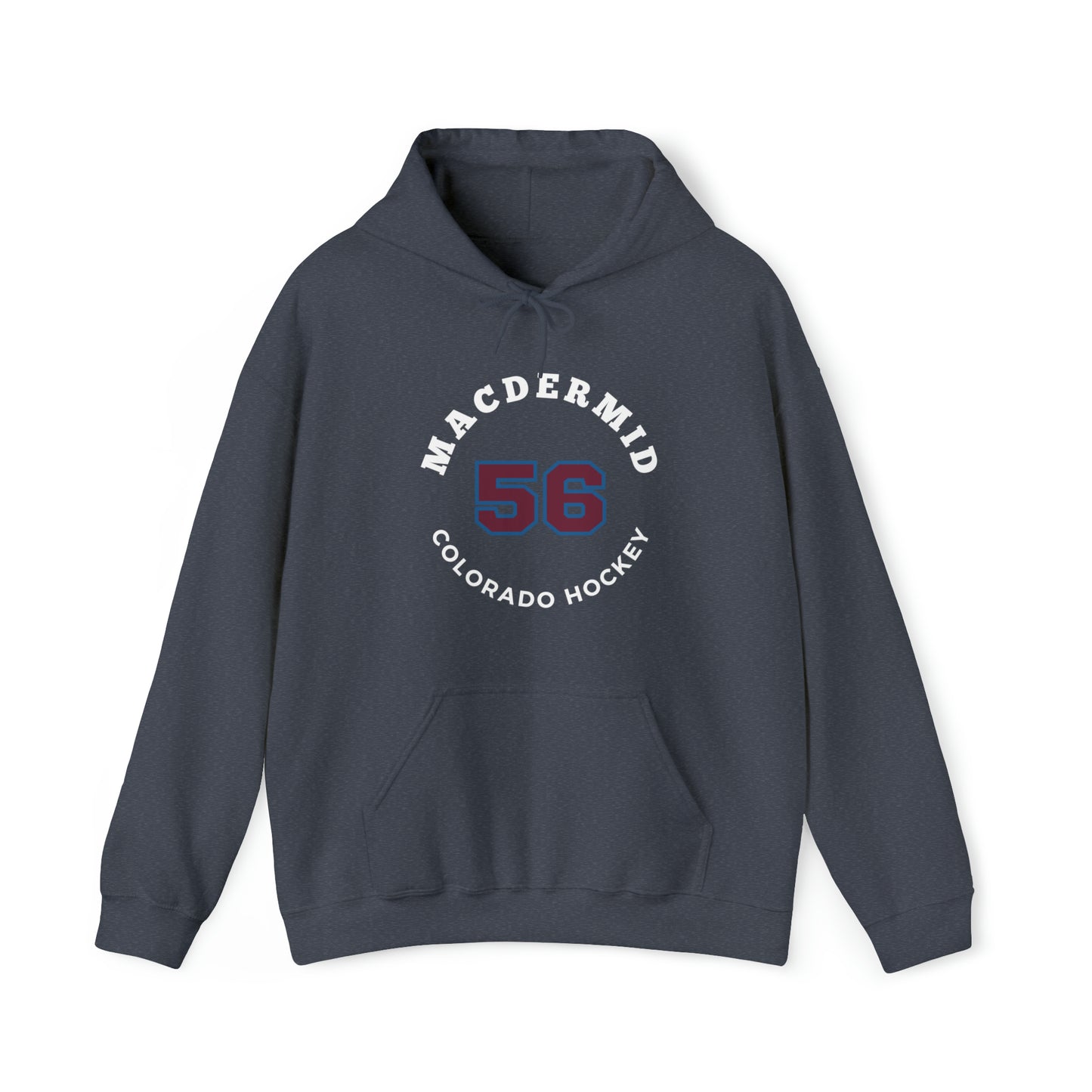 MacDermid 56 Colorado Hockey Number Arch Design Unisex Hooded Sweatshirt