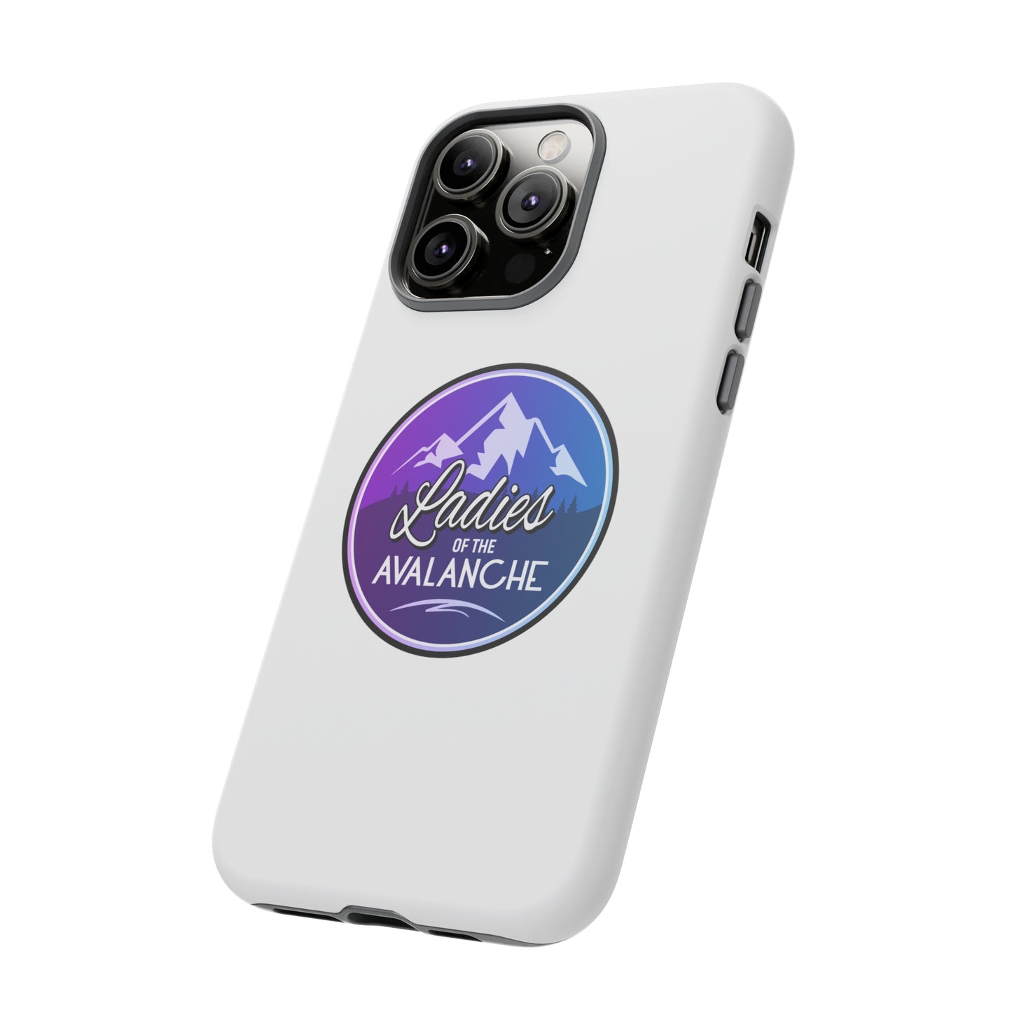 Ladies Of The Avalanche Gradient Colors Tough Phone Case In White