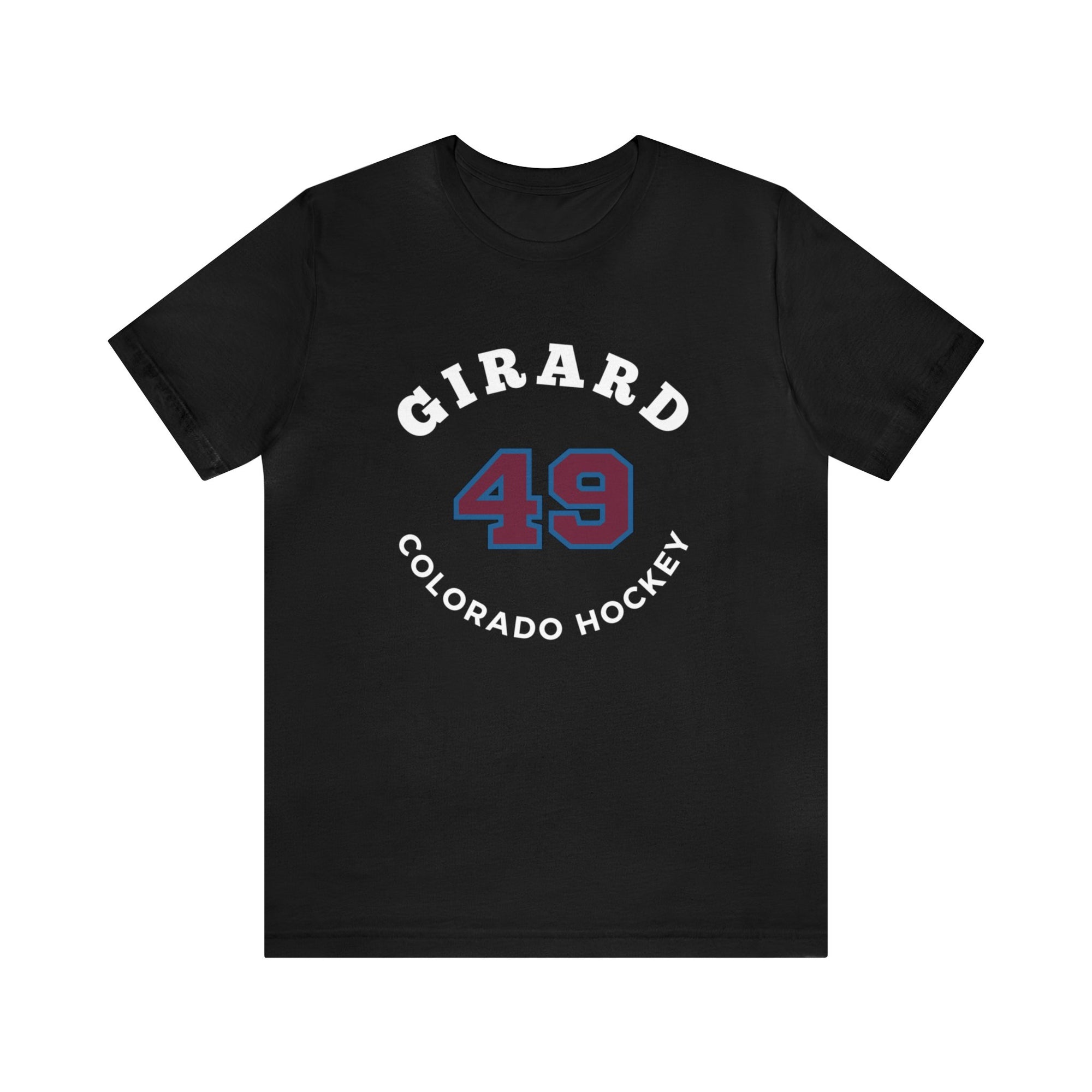 Girard 49 Colorado Hockey Number Arch Design Unisex T-Shirt