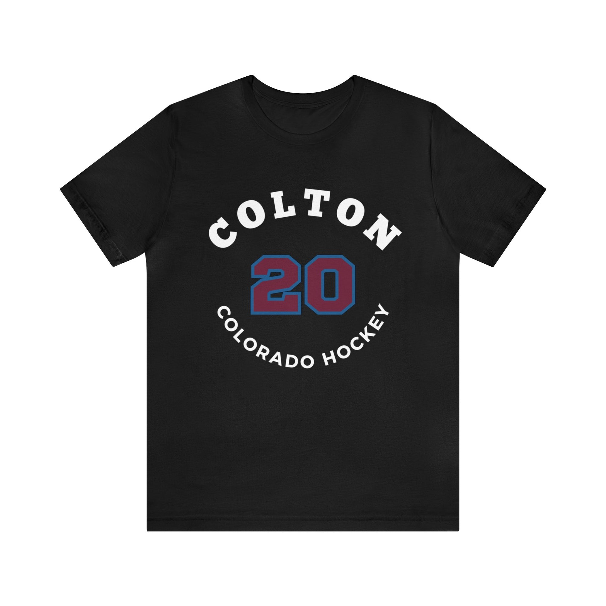 Colton 20 Colorado Hockey Number Arch Design Unisex T-Shirt