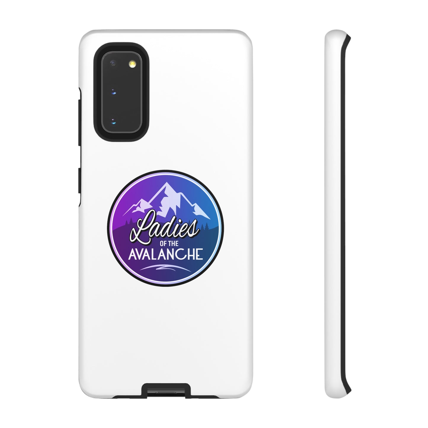 Ladies Of The Avalanche Gradient Colors Tough Phone Case In White