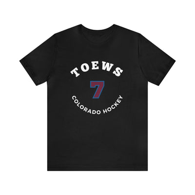 Toews 7 Colorado Hockey Number Arch Design Unisex T-Shirt