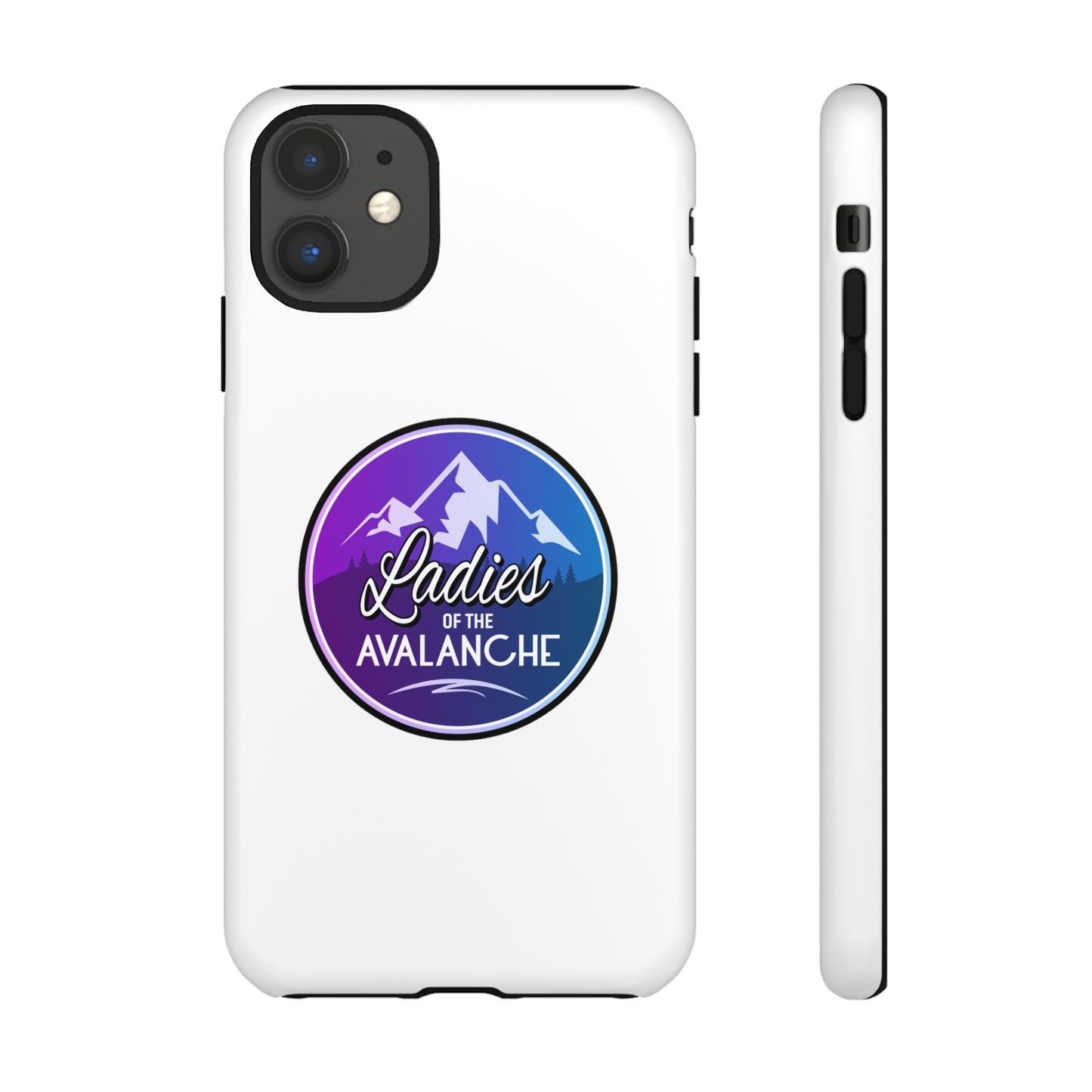 Ladies Of The Avalanche Gradient Colors Tough Phone Case In White