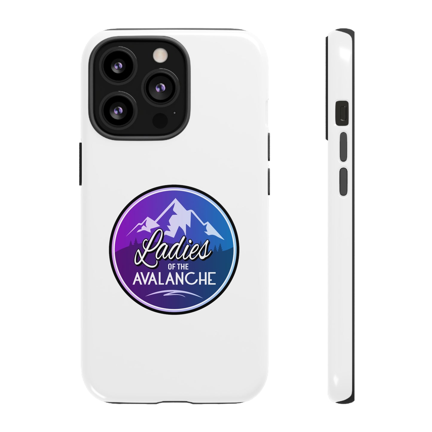 Ladies Of The Avalanche Gradient Colors Tough Phone Case In White