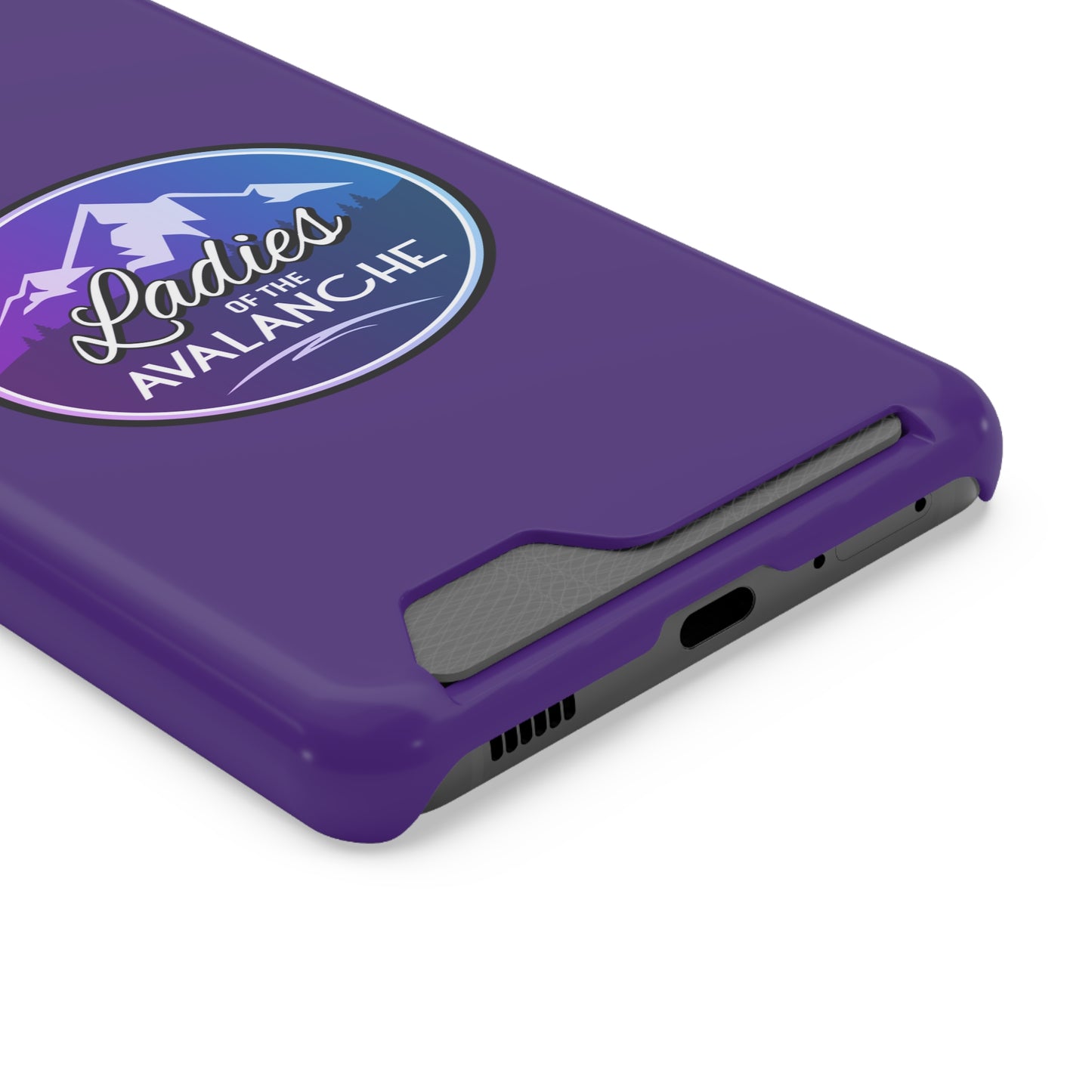 Ladies Of The Avalanche Gradient Colors Phone Case With Card Holder, Purple