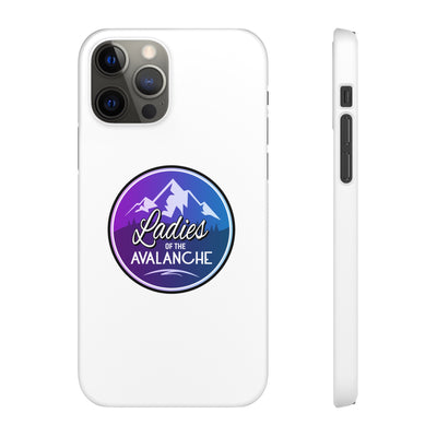 Ladies Of The Avalanche Gradient Colors Snap Phone Case In White