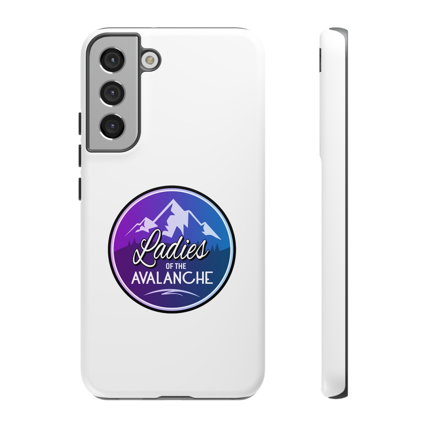 Ladies Of The Avalanche Gradient Colors Tough Phone Case In White