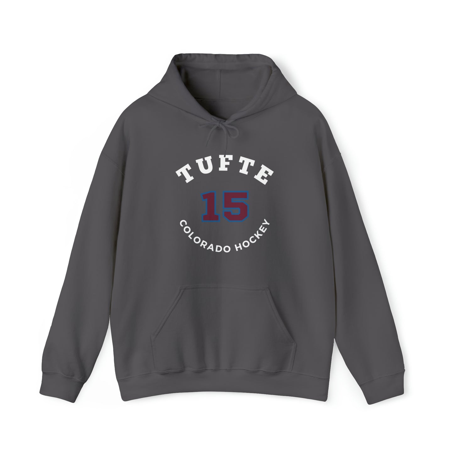 Tufte 15 Colorado Hockey Number Arch Design Unisex Hooded Sweatshirt