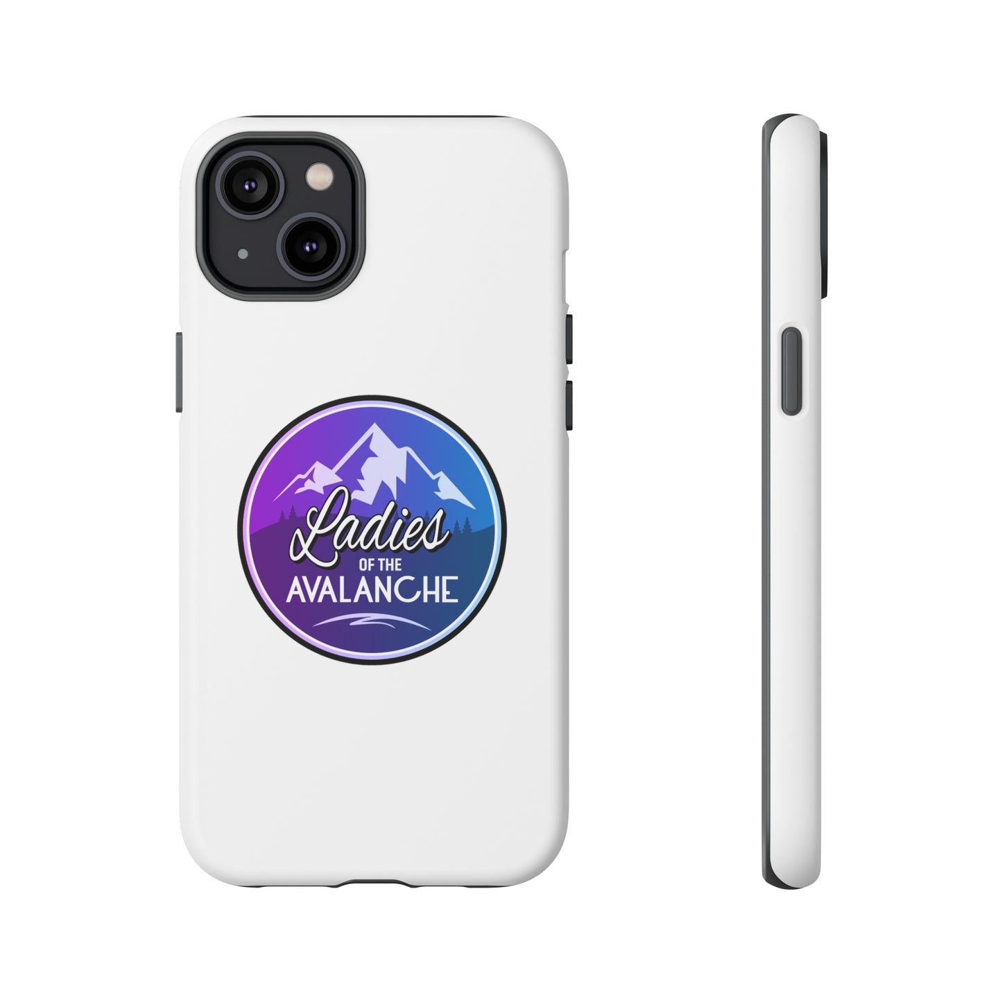 Ladies Of The Avalanche Gradient Colors Tough Phone Case In White