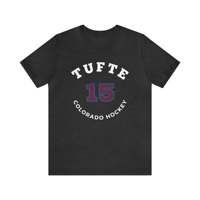 Tufte 15 Colorado Hockey Number Arch Design Unisex T-Shirt