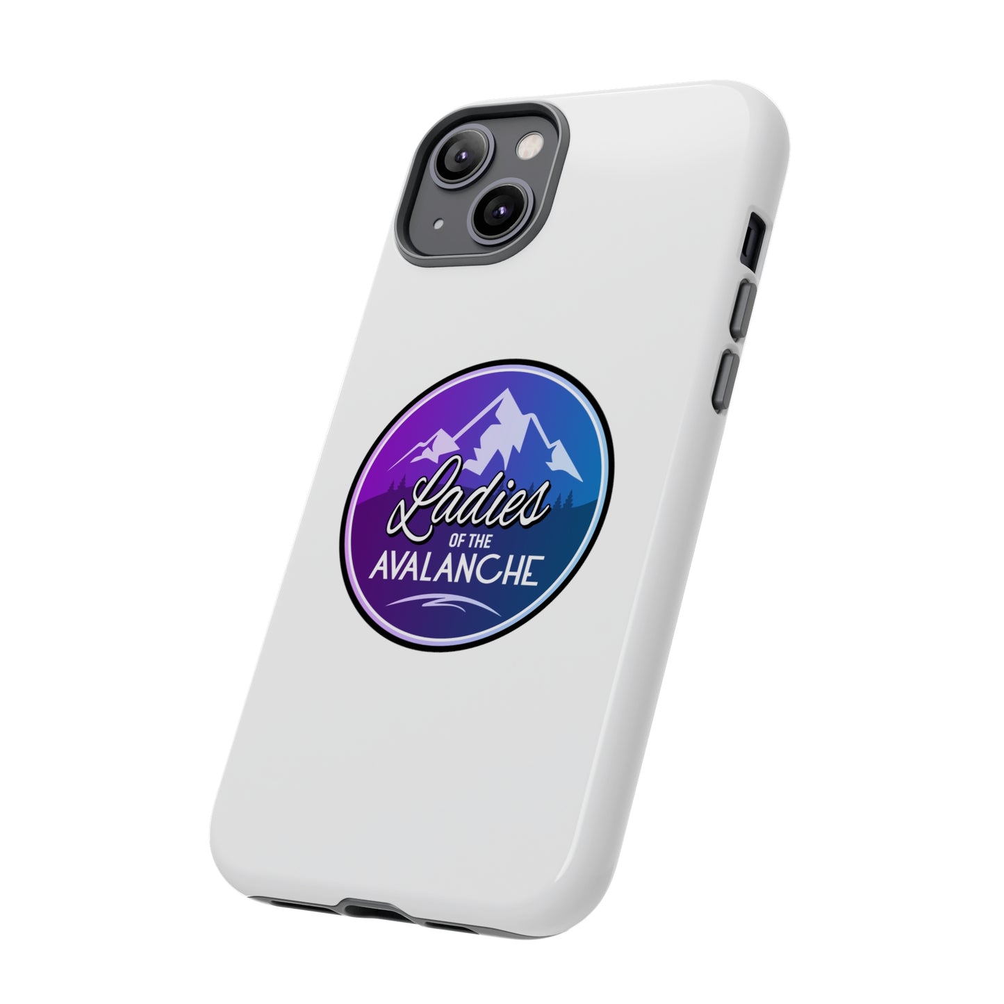 Ladies Of The Avalanche Gradient Colors Tough Phone Case In White