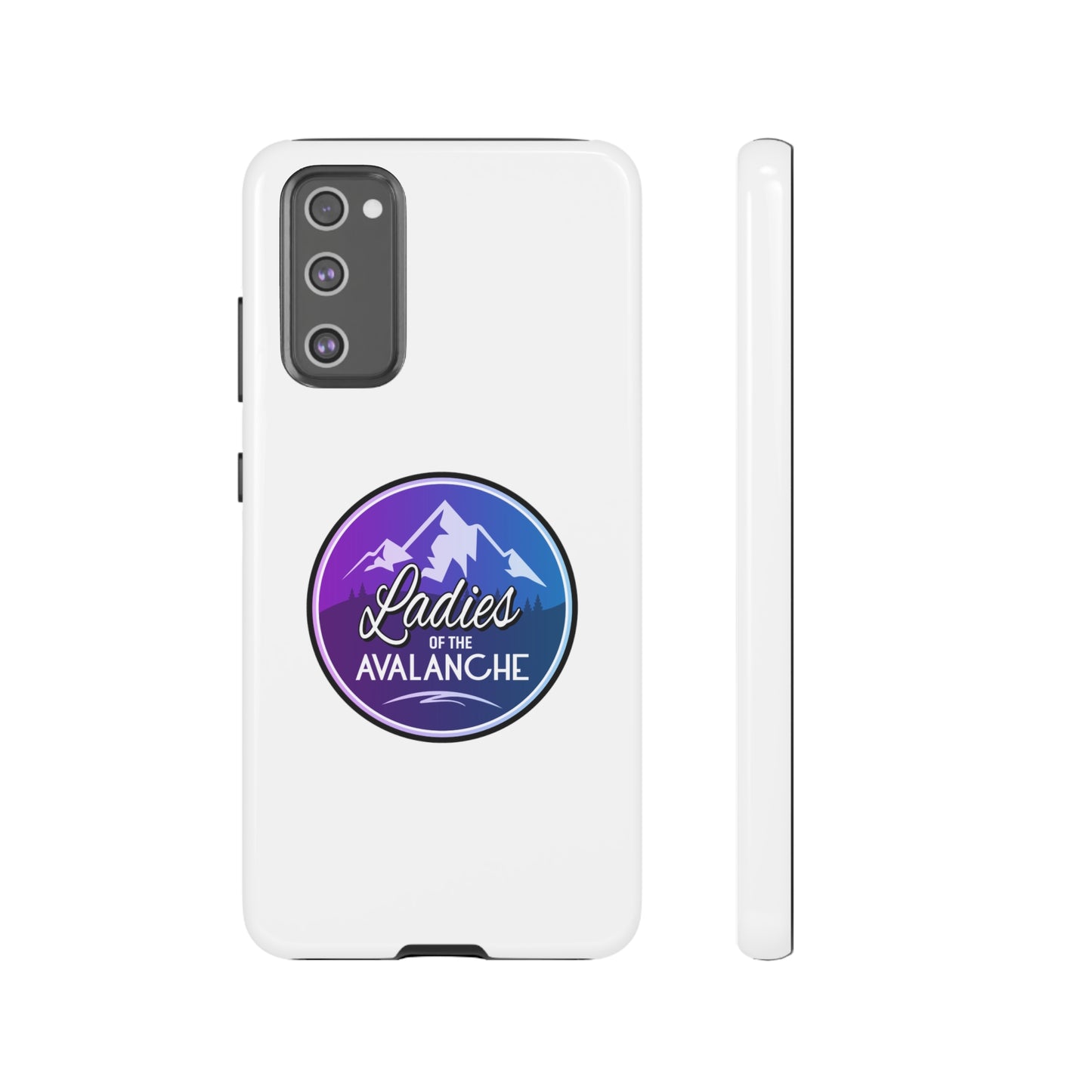 Ladies Of The Avalanche Gradient Colors Tough Phone Case In White