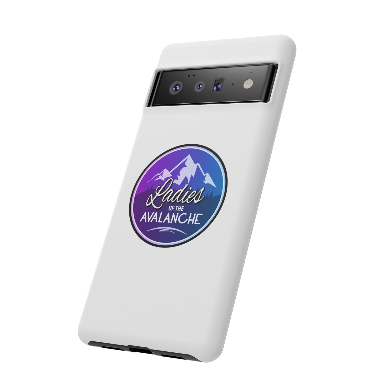 Ladies Of The Avalanche Gradient Colors Tough Phone Case In White