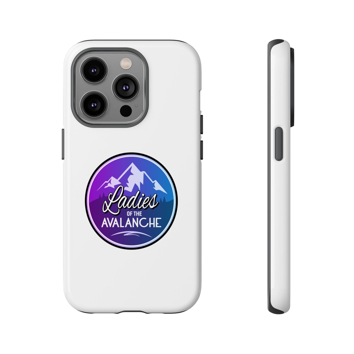 Ladies Of The Avalanche Gradient Colors Tough Phone Case In White