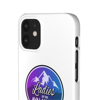 Ladies Of The Avalanche Gradient Colors Snap Phone Case In White