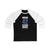 Manson 42 Colorado Hockey Blue Vertical Design Unisex Tri-Blend 3/4 Sleeve Raglan Baseball Shirt