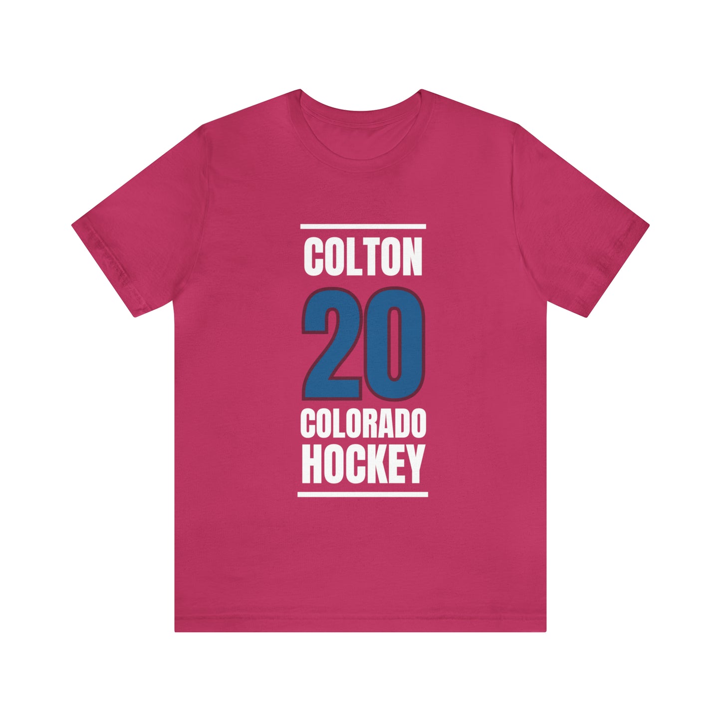 Colton 20 Colorado Hockey Blue Vertical Design Unisex T-Shirt