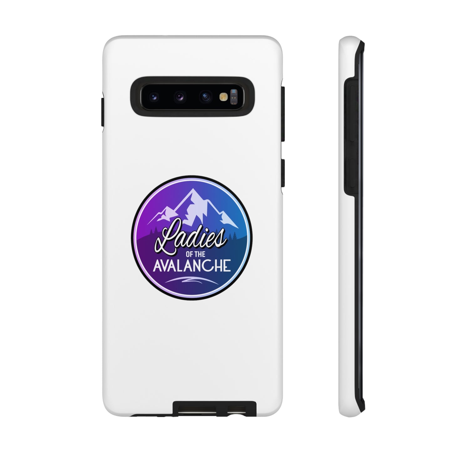 Ladies Of The Avalanche Gradient Colors Tough Phone Case In White