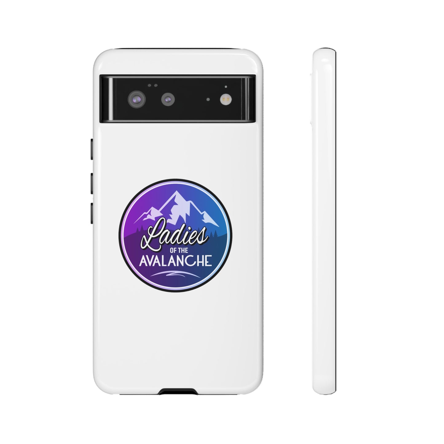 Ladies Of The Avalanche Gradient Colors Tough Phone Case In White