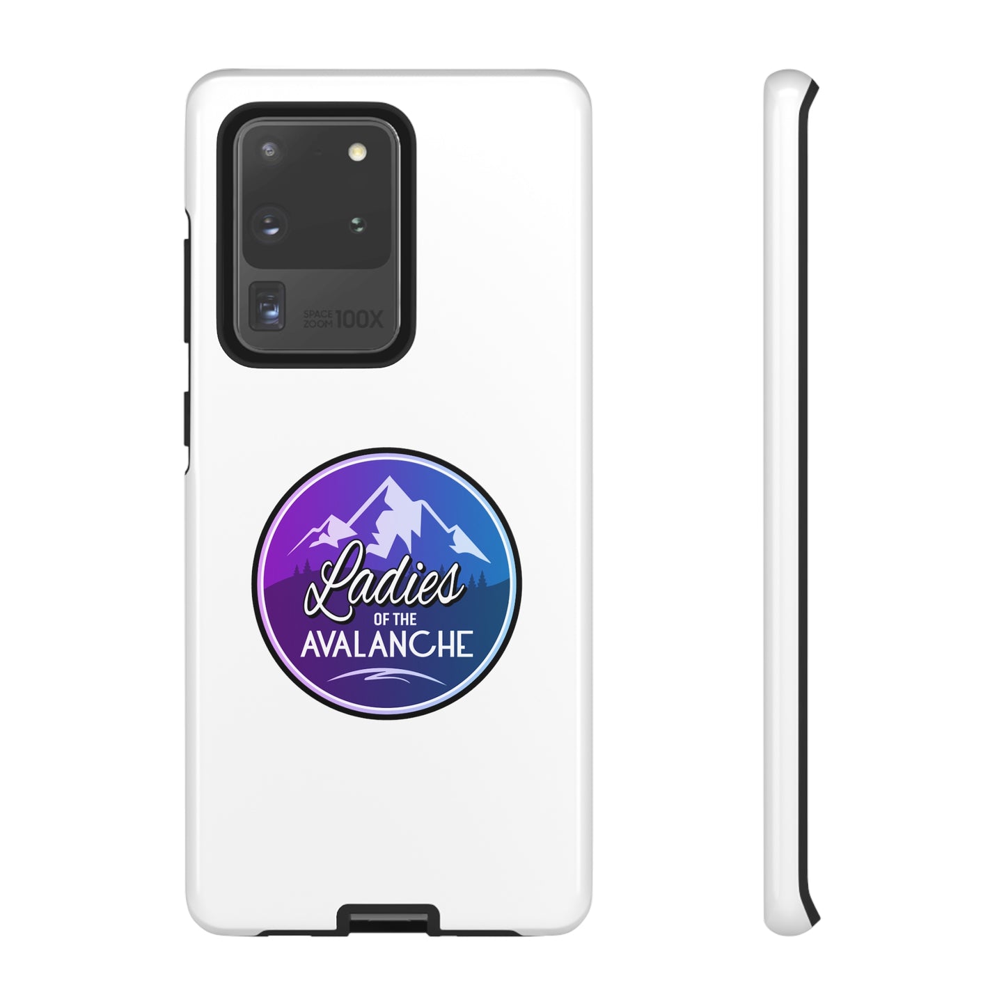 Ladies Of The Avalanche Gradient Colors Tough Phone Case In White