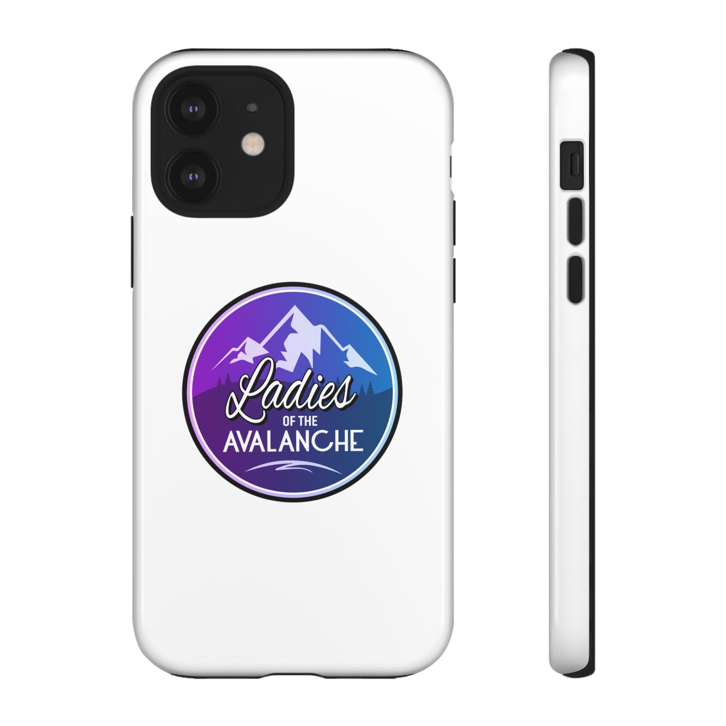 Ladies Of The Avalanche Gradient Colors Tough Phone Case In White