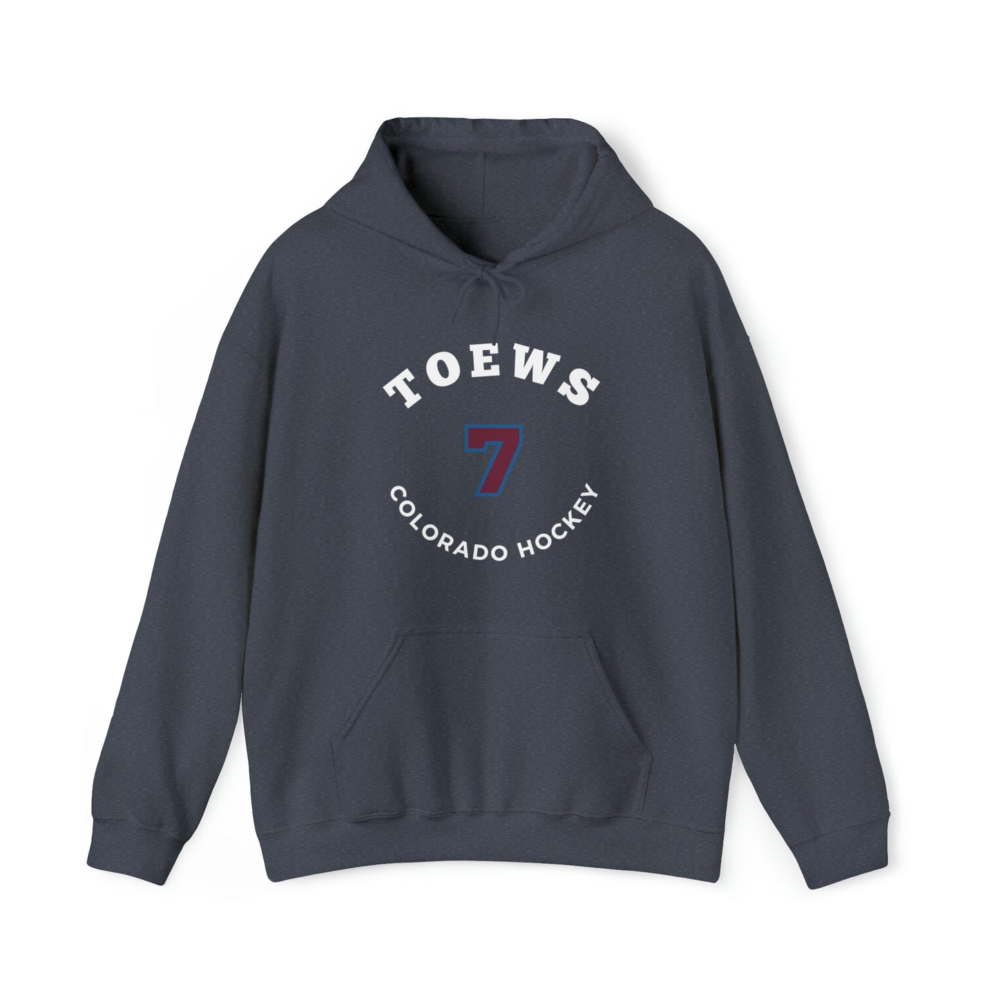 Toews 7 Colorado Hockey Number Arch Design Unisex Hooded Sweatshirt