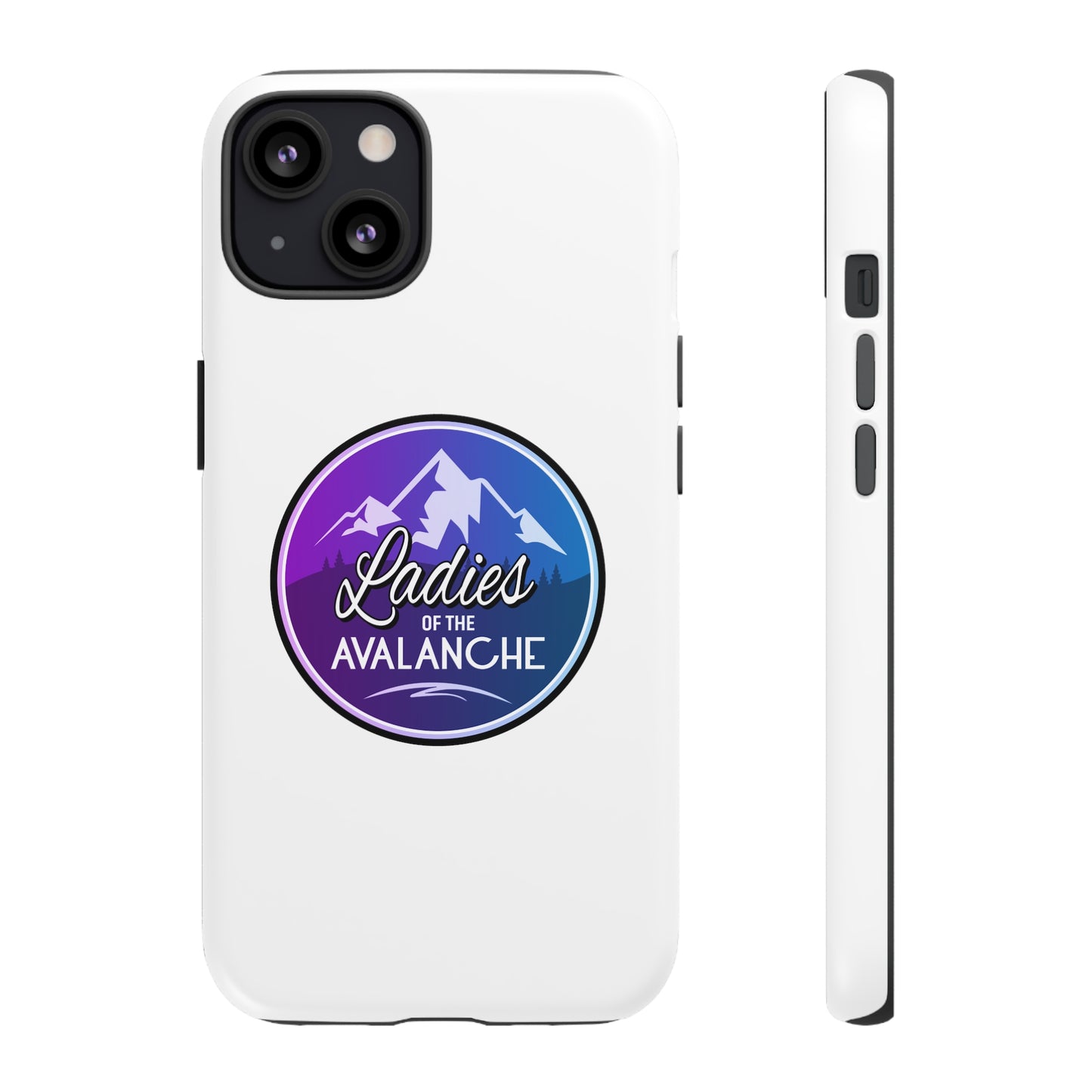 Ladies Of The Avalanche Gradient Colors Tough Phone Case In White