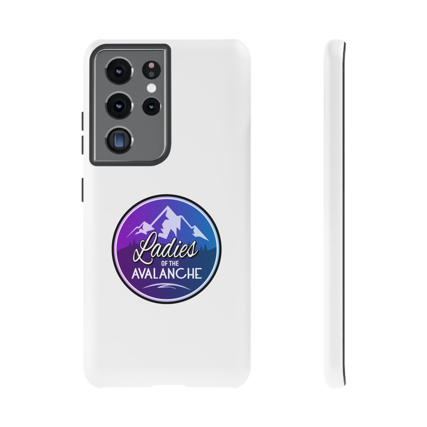 Ladies Of The Avalanche Gradient Colors Tough Phone Case In White