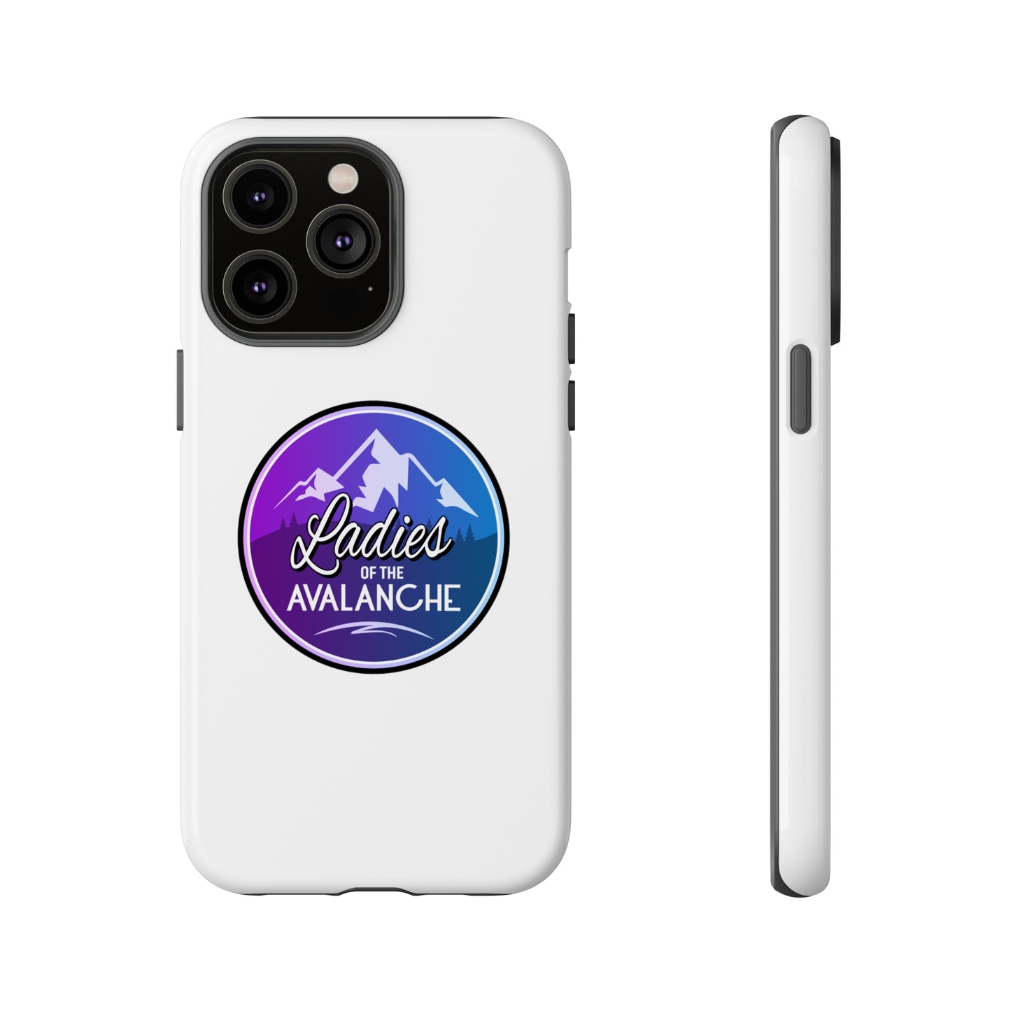 Ladies Of The Avalanche Gradient Colors Tough Phone Case In White