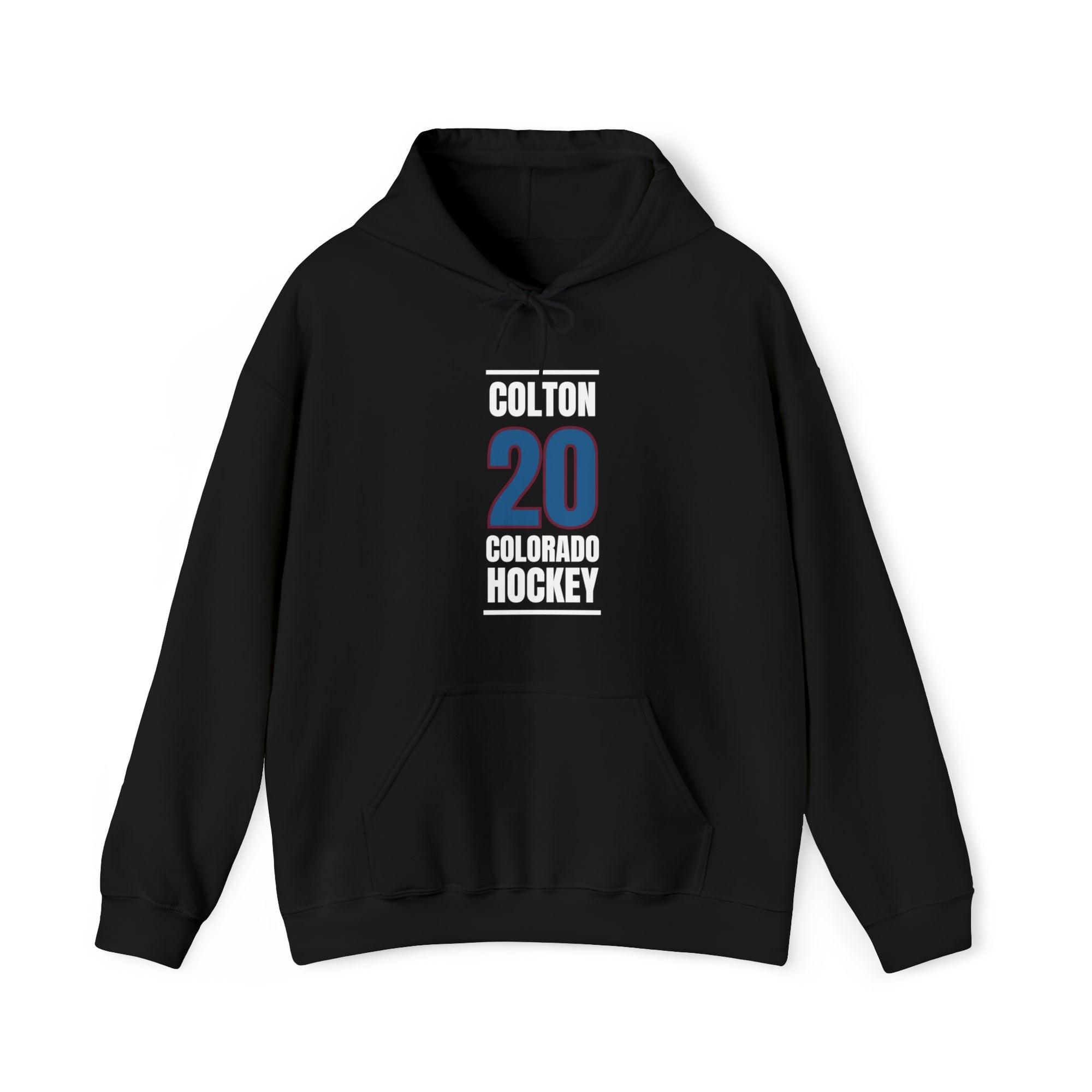 Colton 20 Colorado Hockey Blue Vertical Design Unisex Hooded Sweatshirt