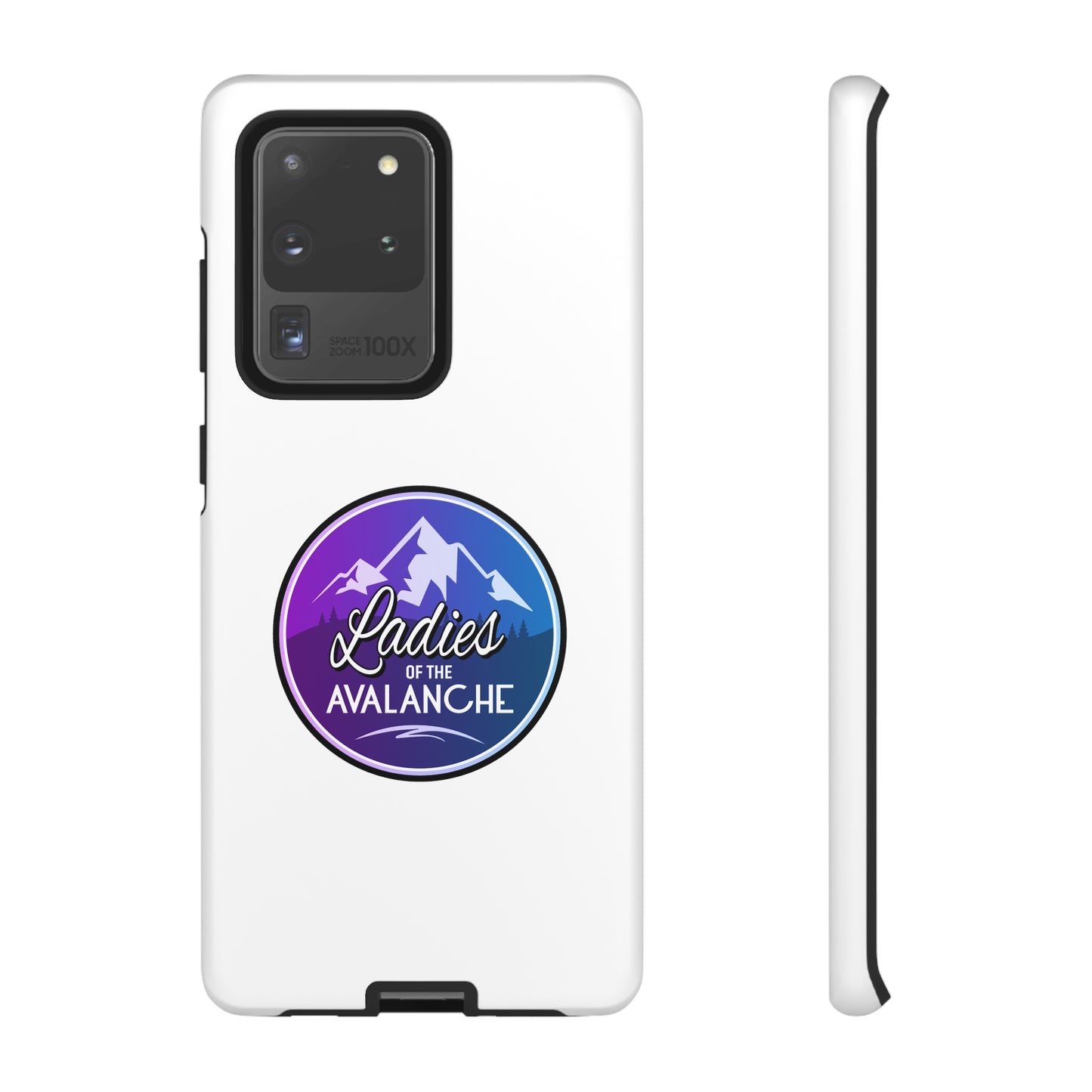 Ladies Of The Avalanche Gradient Colors Tough Phone Case In White