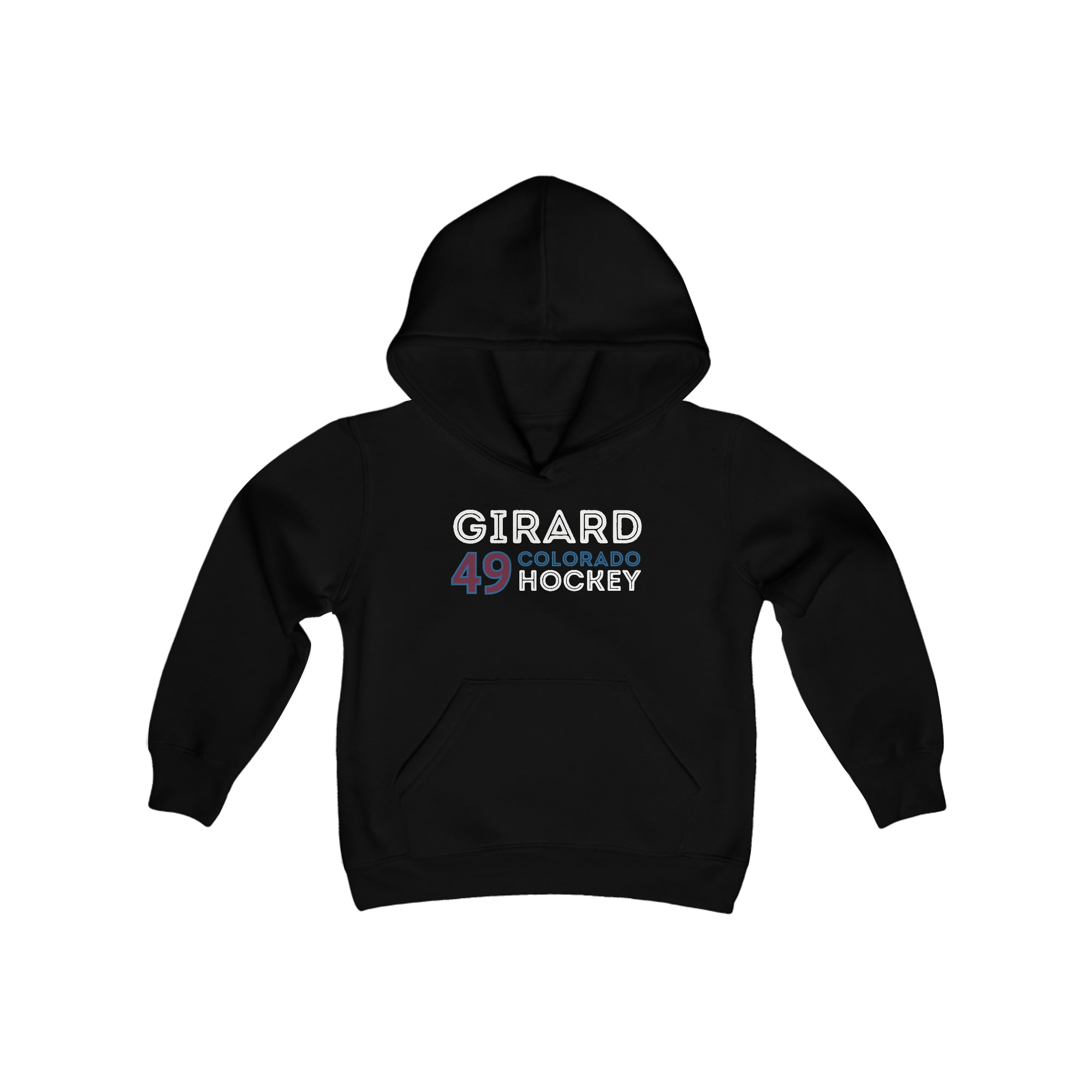 Girard 49 Colorado Hockey Grafitti Wall Design Youth Hooded Sweatshirt