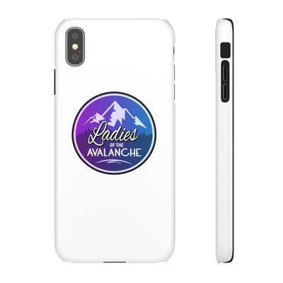 Ladies Of The Avalanche Gradient Colors Snap Phone Case In White