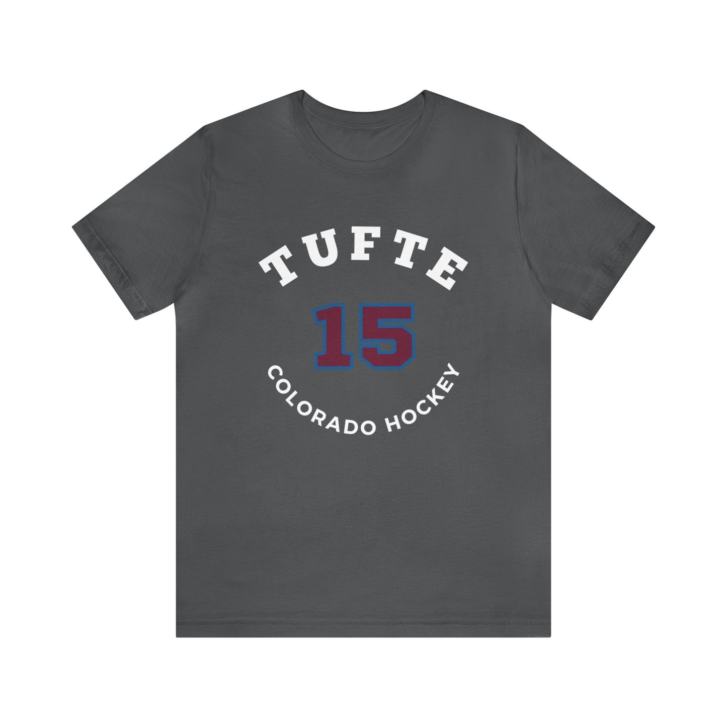 Tufte 15 Colorado Hockey Number Arch Design Unisex T-Shirt