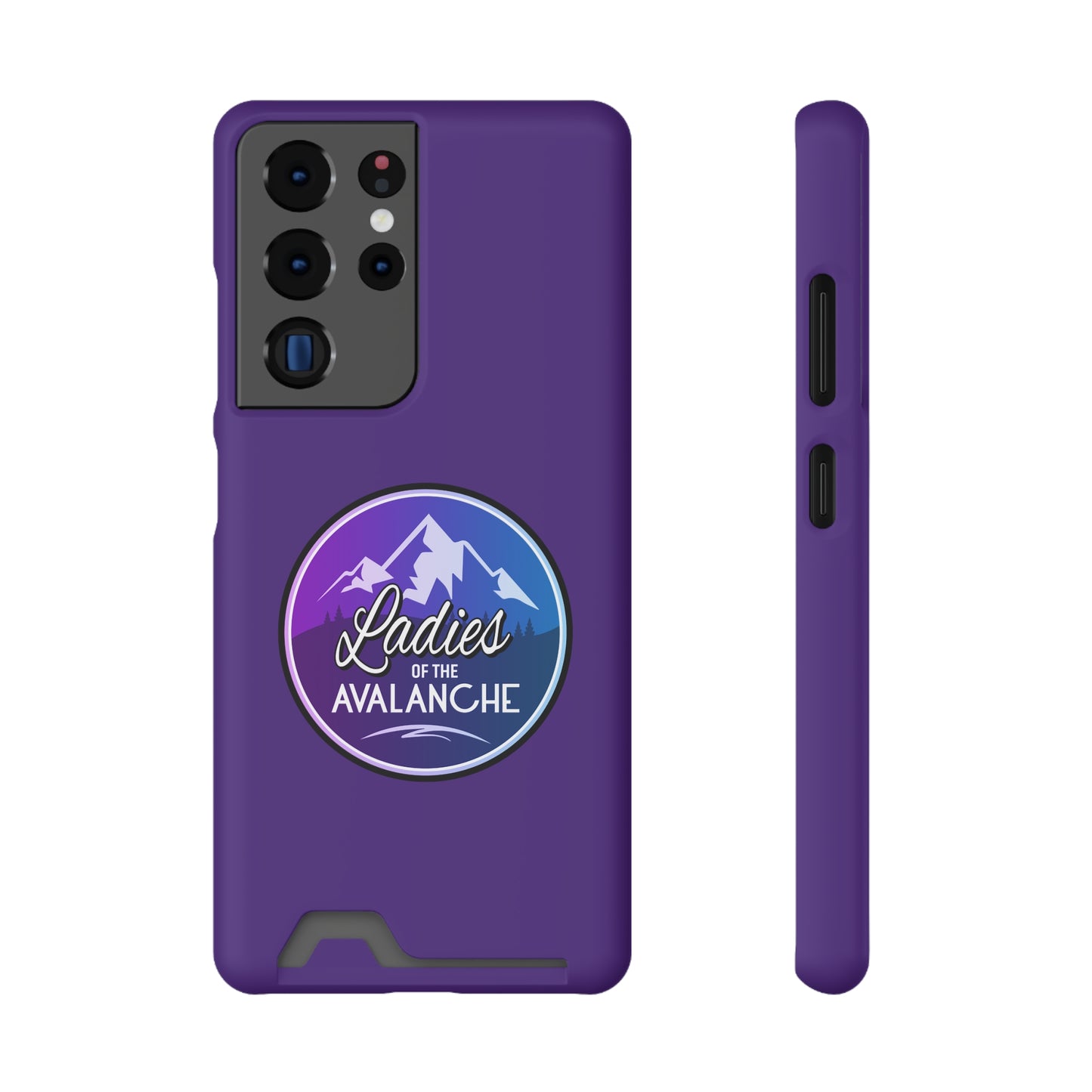 Ladies Of The Avalanche Gradient Colors Phone Case With Card Holder, Purple