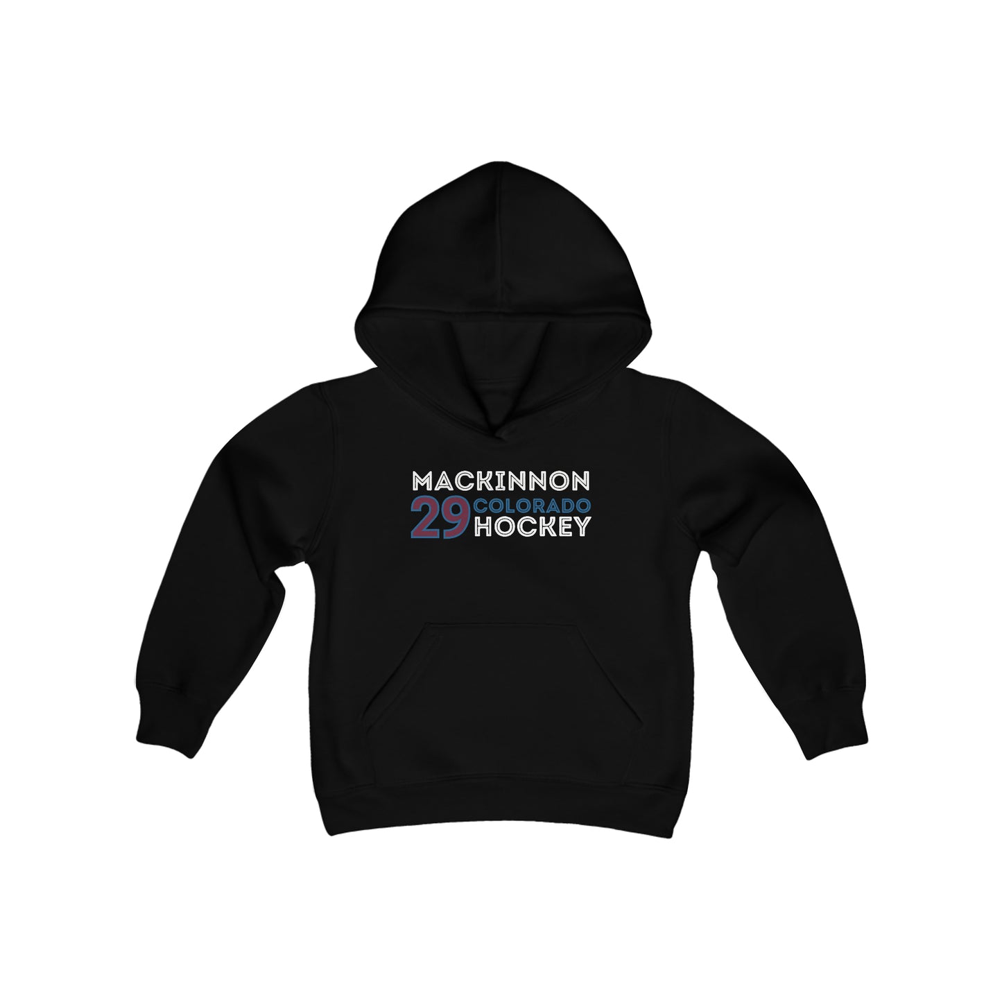 MacKinnon 29 Colorado Hockey Grafitti Wall Design Youth Hooded Sweatshirt