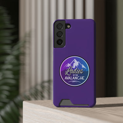 Ladies Of The Avalanche Gradient Colors Phone Case With Card Holder, Purple