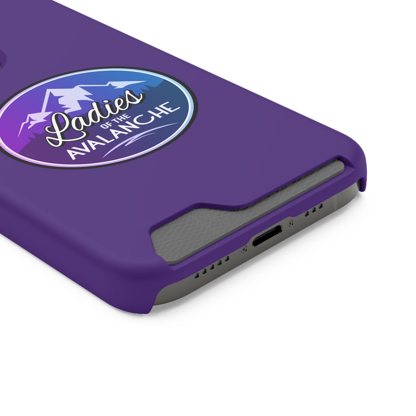 Ladies Of The Avalanche Gradient Colors Phone Case With Card Holder, Purple